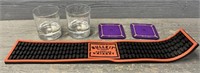 (2) Light Up Royal Whisky Glass w/ Pour Mat