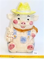 Farmer Pig cookie jar by Treasure Craft USA