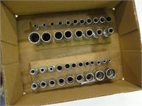 Assorted sockets SAE and metric