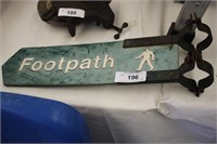 DOUBLE SIDED FOOTPATH SIGN