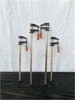 (4) Metal Bar Clamps