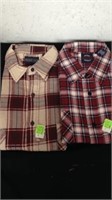 2 New flannel shirts size LT and large
