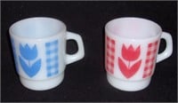 1960's milk glass coffee mugs.