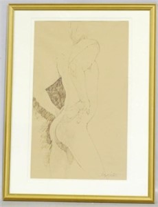 Chaz Walter Male Nude Original Drawing
