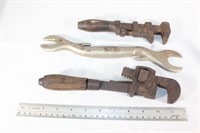 Pair Antique Pipe Wrench /Wrench