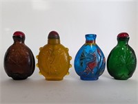 4 Antique Chinese Snuff Bottles