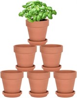 Terra Cotta Pots with Saucer - 6 Pack
