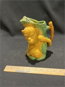 Stoneware monkey pitcher
