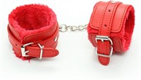 Adjustable Soft PU Leather Handcuffs Set