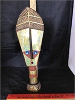 Bedazzled wood carving made in Ghana