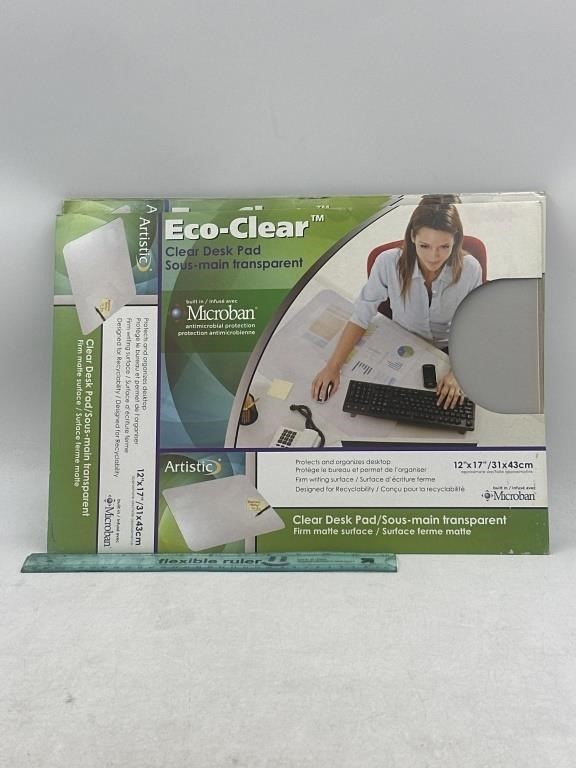 NEW Lot of 5- Eco Clear Clear Desk Pad