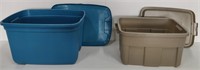 2 Totes incl Rubbermaid