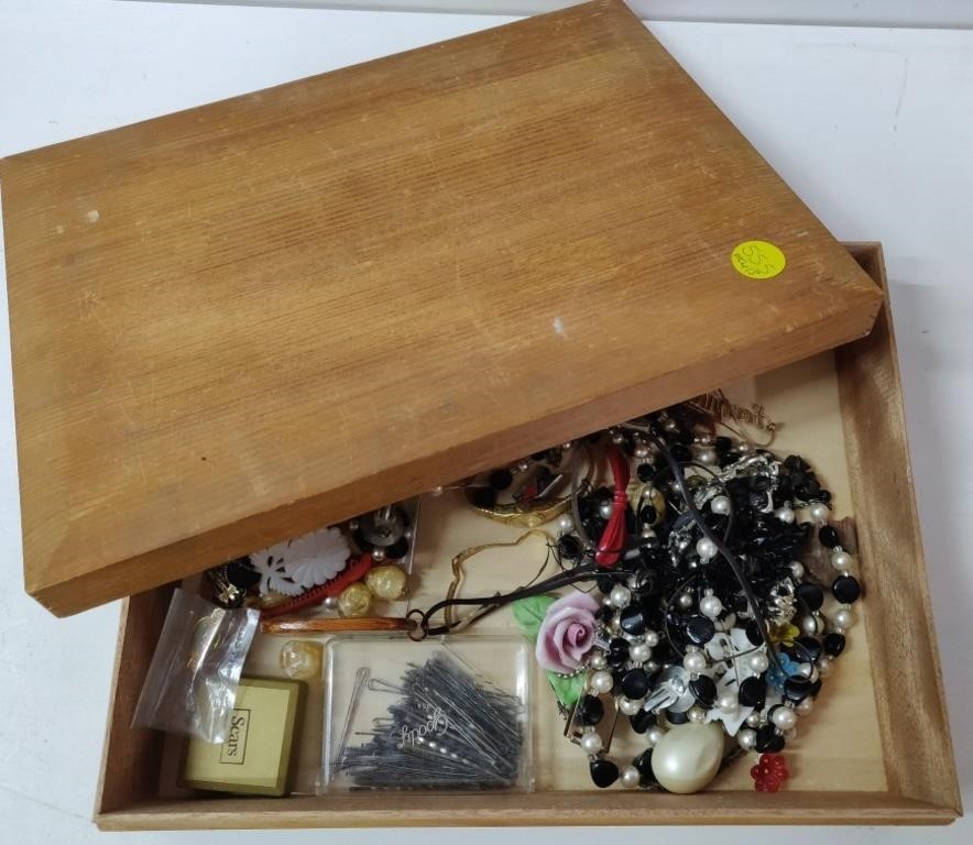 Case of Various Pins & Jewelry