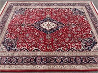 EXCEPTIONAL HAND KNOTTED PERSIAN RUG - DETAILED