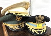 THREE US ARMY COLONEL CAPS, INCL DRESS