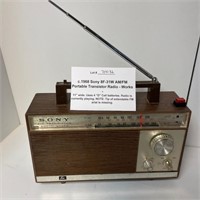 Vtg Sony AM/FM Transistor Radio, Works