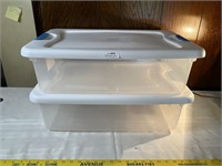 Lot of 2 Storage Totes with Lids