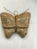 3"across Carved Jasper Stone Butterfly