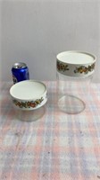 2 Vintage Glass Pyrex Spice of Life Canister/