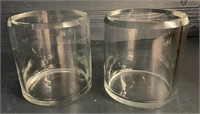 (2) Heavy Glass Decor Bowls