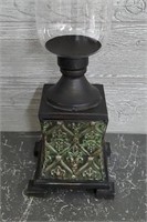 Tin and Glass Candle Holder