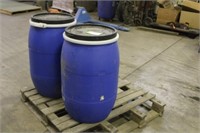 (2) Poly 30 Gallon Barrels