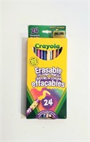 CRAYOLA ERASABLE COLORED PENCILS 24 PACK