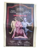Marilyn Monroe Some Like It Hot Poster in Shrink