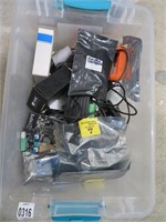 2 totes misc electronic components