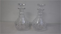 Pair of signed Stuart crystal decanters