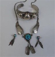 American Indian sterling silver turquoise