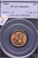 1942 PCGS MS66 RED LINCOLN CENT