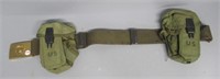 Military Belt with (2) Pouches.