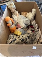 Lot of miscellaneous, stuffed animals, and dolls