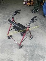 Rolling Fold-up Walker with brakes & seat