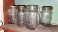Glass ball jars lot widemouth