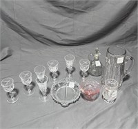 Crystal Decanter & Cystal Glassware