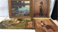 Vintage Canvas Paintings Q13