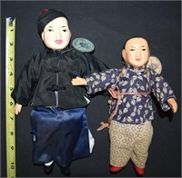 Chinese Tripod Dolls No 115 10" Gentleman & Woman