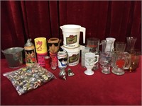 Bar Items, Glasses, Mugs, Beer Caps & More