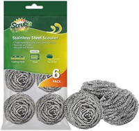 SCRUBIT 6-Pack Steel Wool Scourers x4