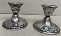 Weighted Sterling candleholders