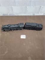 Two vintage metal trains