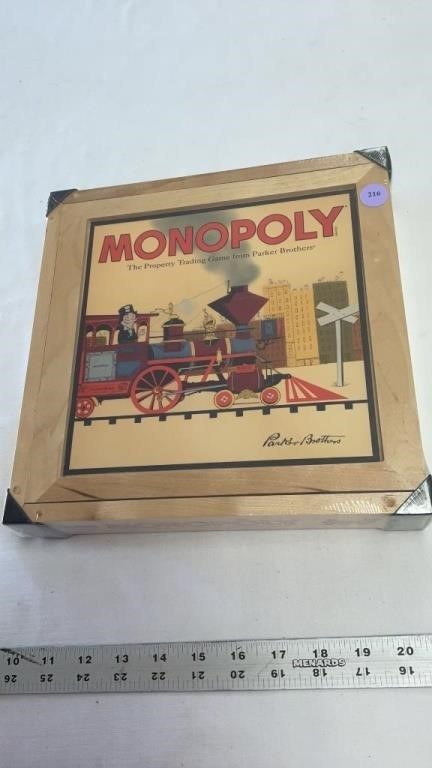 Vintage wooden Monopoly game from Parker