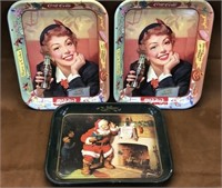 3 Coca Cola trays