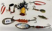 Assortment of 9 Fishing Items (see photo)