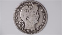 1912 Liberty Head Barber Half Dollar