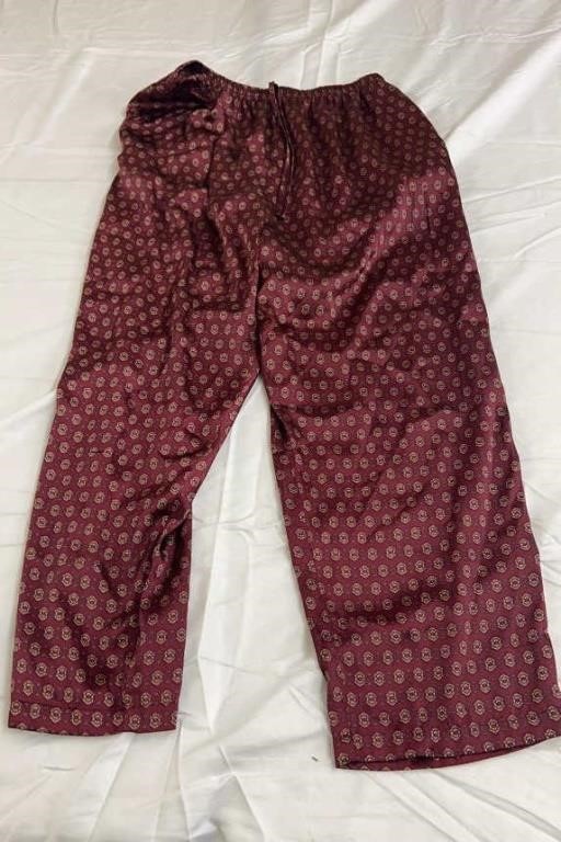 Silk Paisley, two XL women’s pajama bottoms