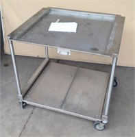 Stainless steel cart. Rubber Locking casters