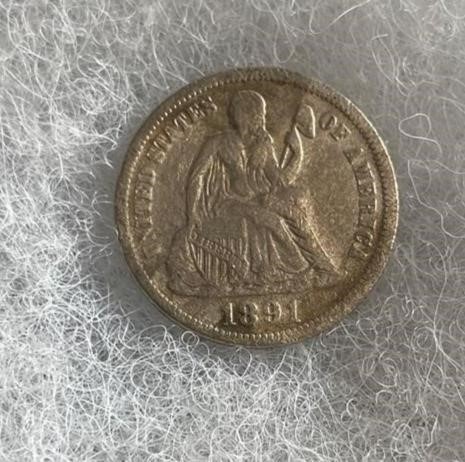 1891 Seated Liberty Dime